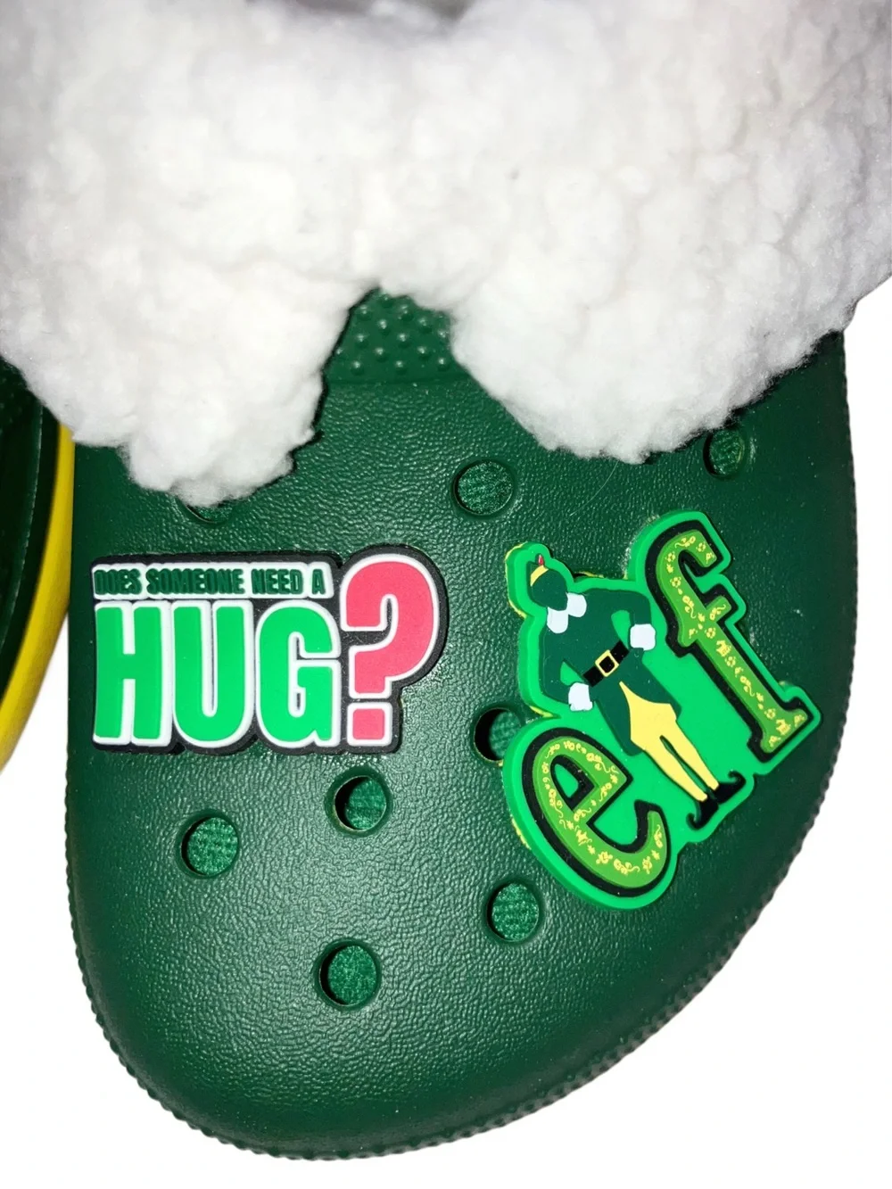 Crocs Kids Elf Classic Lined Clog Slippers Christmas Warm Cozy Kids Size 11 NWOT